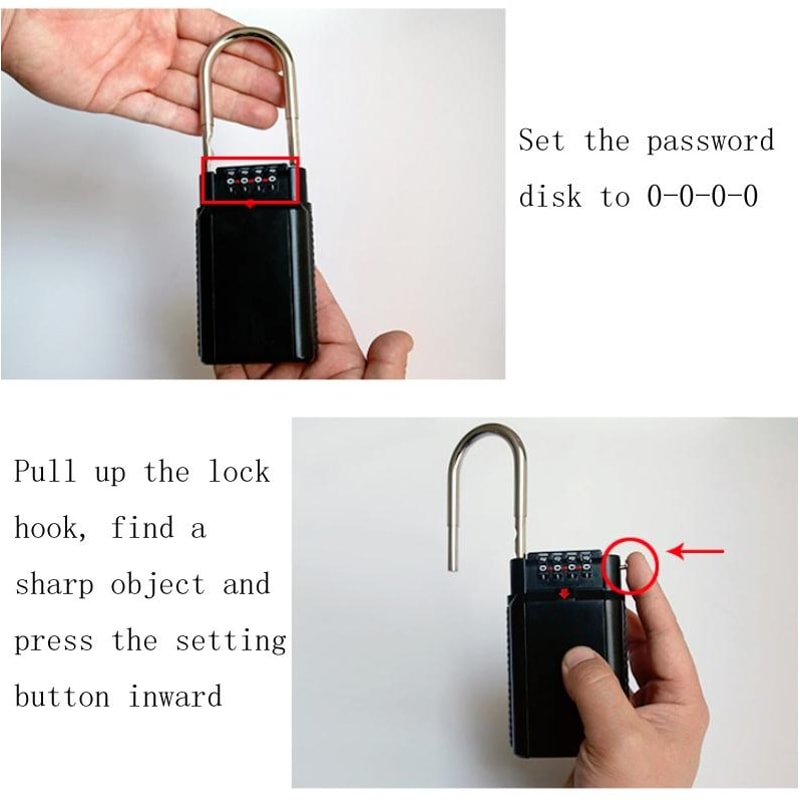 Wall Mounted Key Lock Box Secure Outdoor Key Safe With Code For Home Business 1