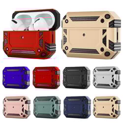 rugged airpods pro case with armor corners shockproof protective cover