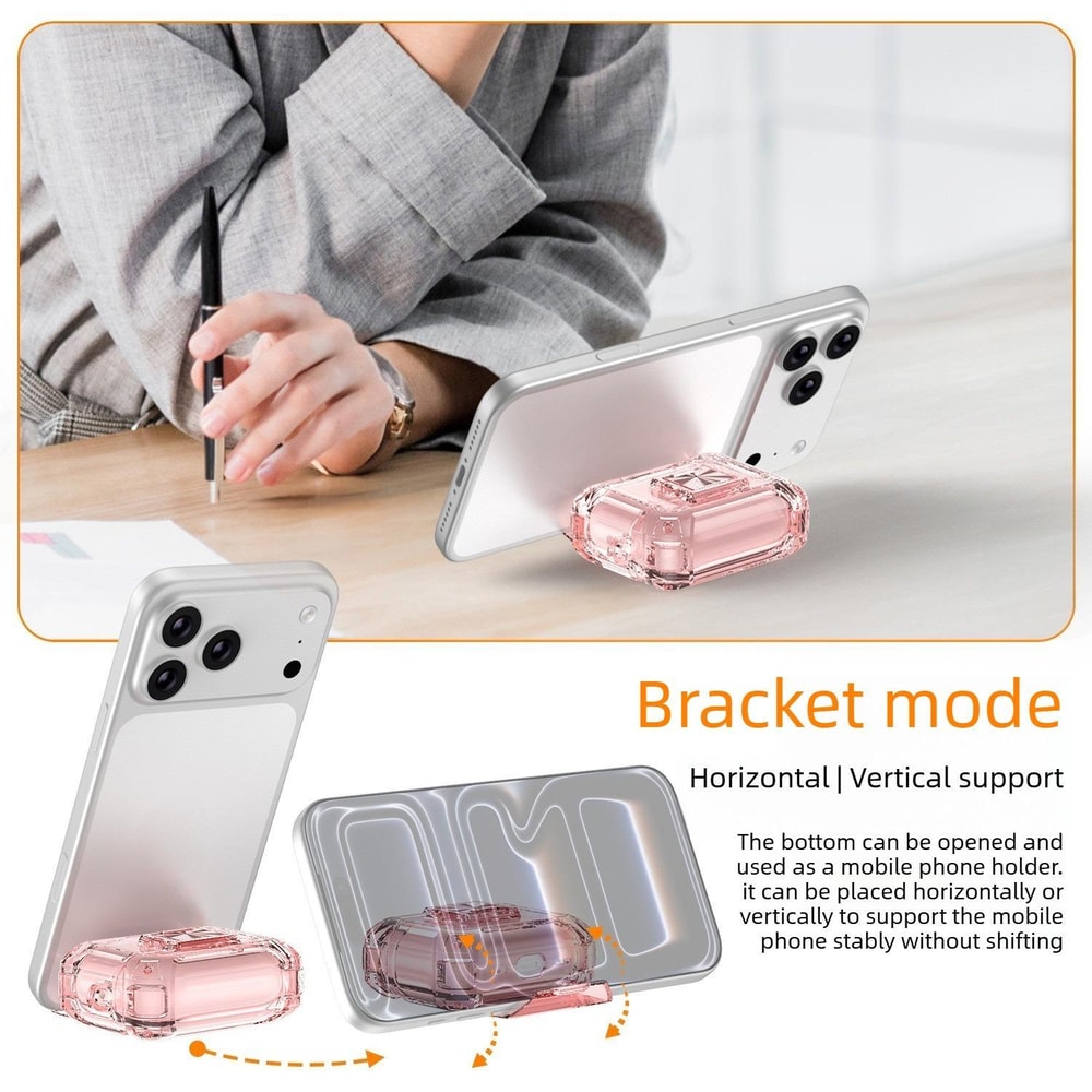 AirPods Pro Clear Lock Case With Carabiner Shockproof Cover 5