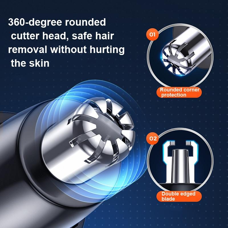 USB Rechargeable Nose Hair Trimmer for Men & Women Precision Eyebrow and Ear Groomer