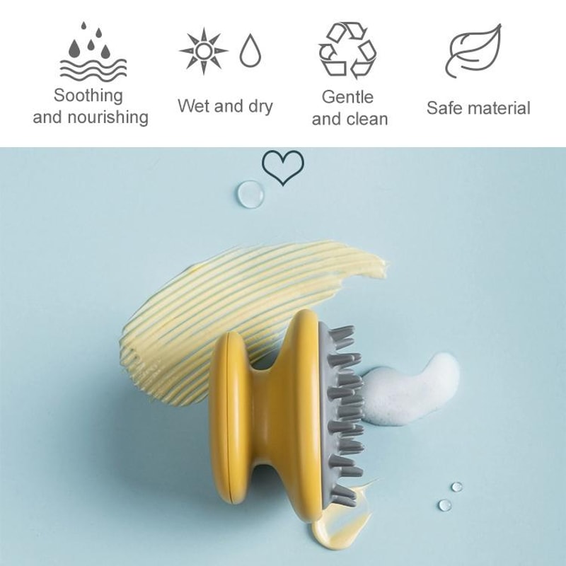 Silicone Shampoo Brush Scalp Massager For Dandruff Removal And Hair Care 1