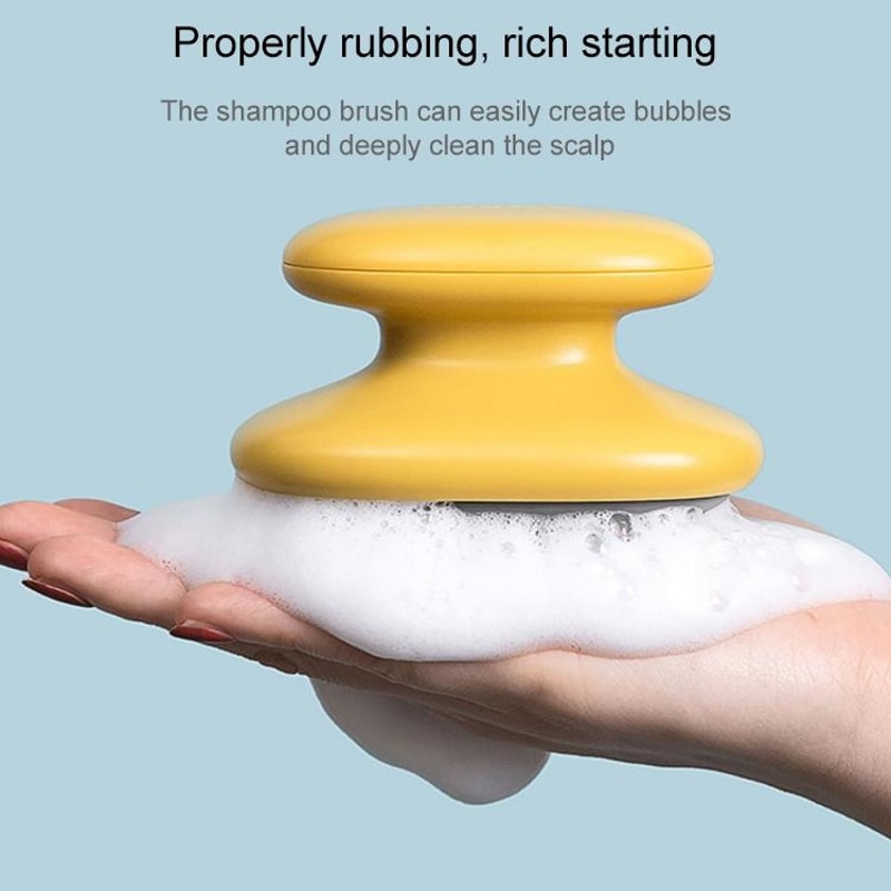 Silicone Shampoo Brush Scalp Massager For Dandruff Removal And Hair Care 3