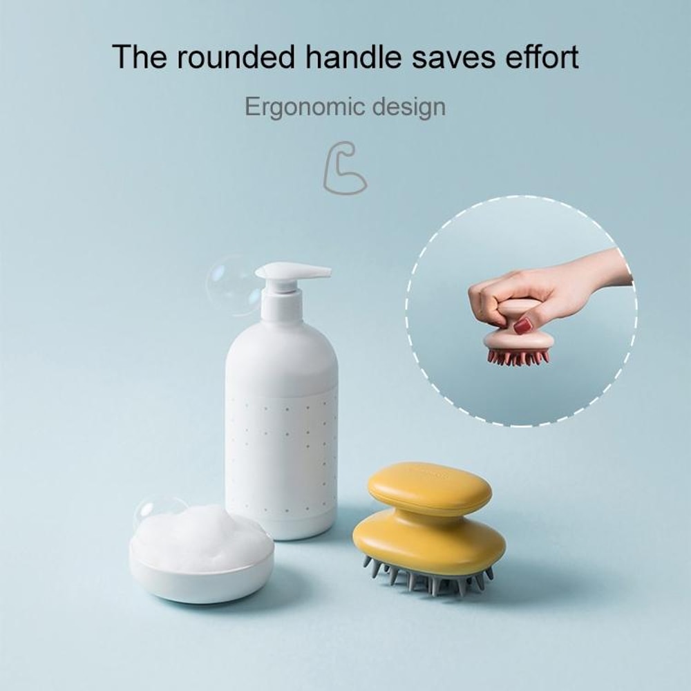 Silicone Shampoo Brush Scalp Massager For Dandruff Removal And Hair Care 5