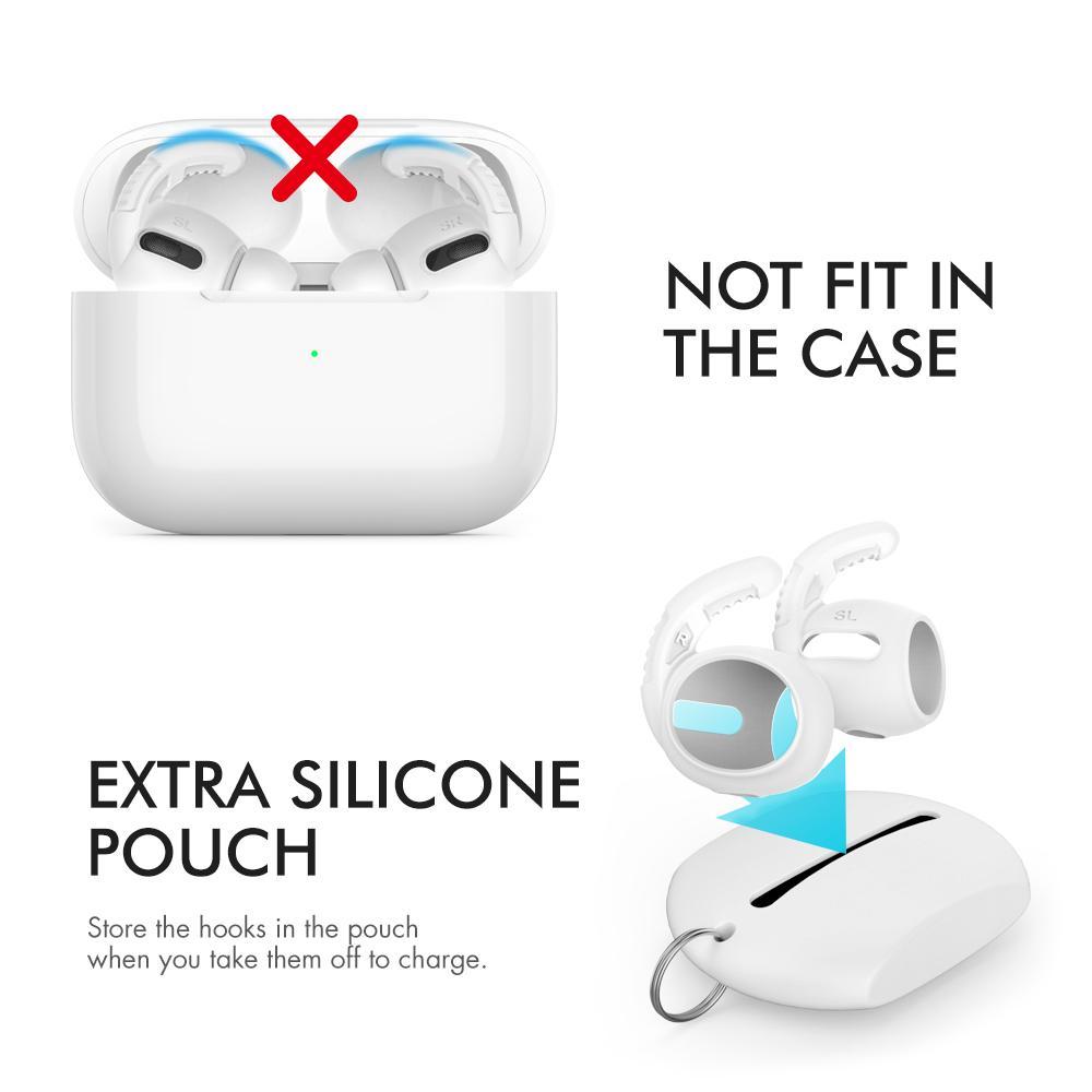 AirPods Pro Ear Hooks With AntiSlip Silicone Tips Secure Fit 5
