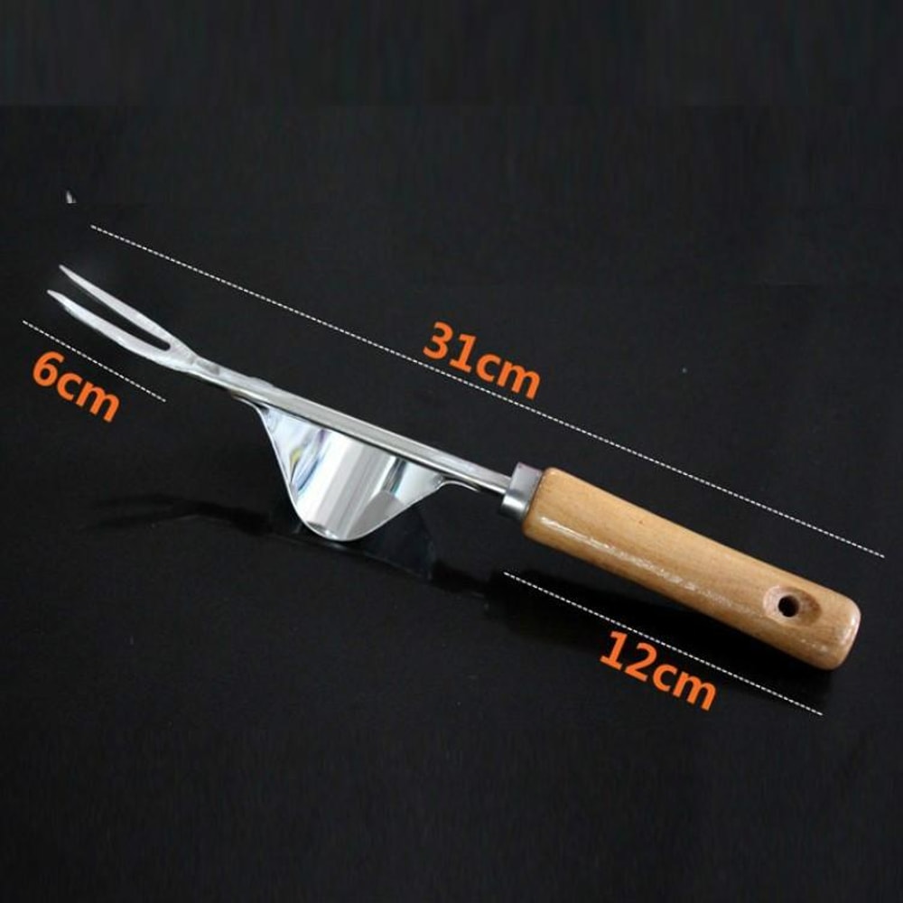 HeavyDuty Garden Weeding Tool Stainless Steel Hand Shovel With Wooden Handle 3