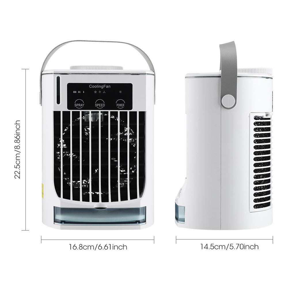 CF008 Mini Household Humidification Spray Air Cooler USB Plugin Portable Air Conditioner FanWhite 12