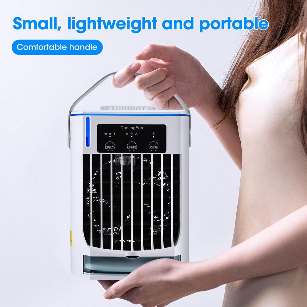 CF008 Mini Household Humidification Spray Air Cooler USB Plugin Portable Air Conditioner FanWhite 4