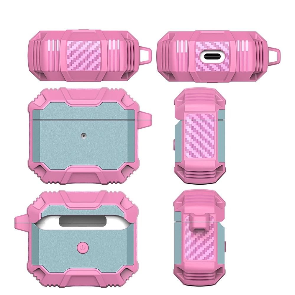 AirPods Shockproof Protective Case White Pink Silicone Cover 1