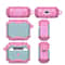 AirPods Shockproof Protective Case White Pink Silicone Cover 1