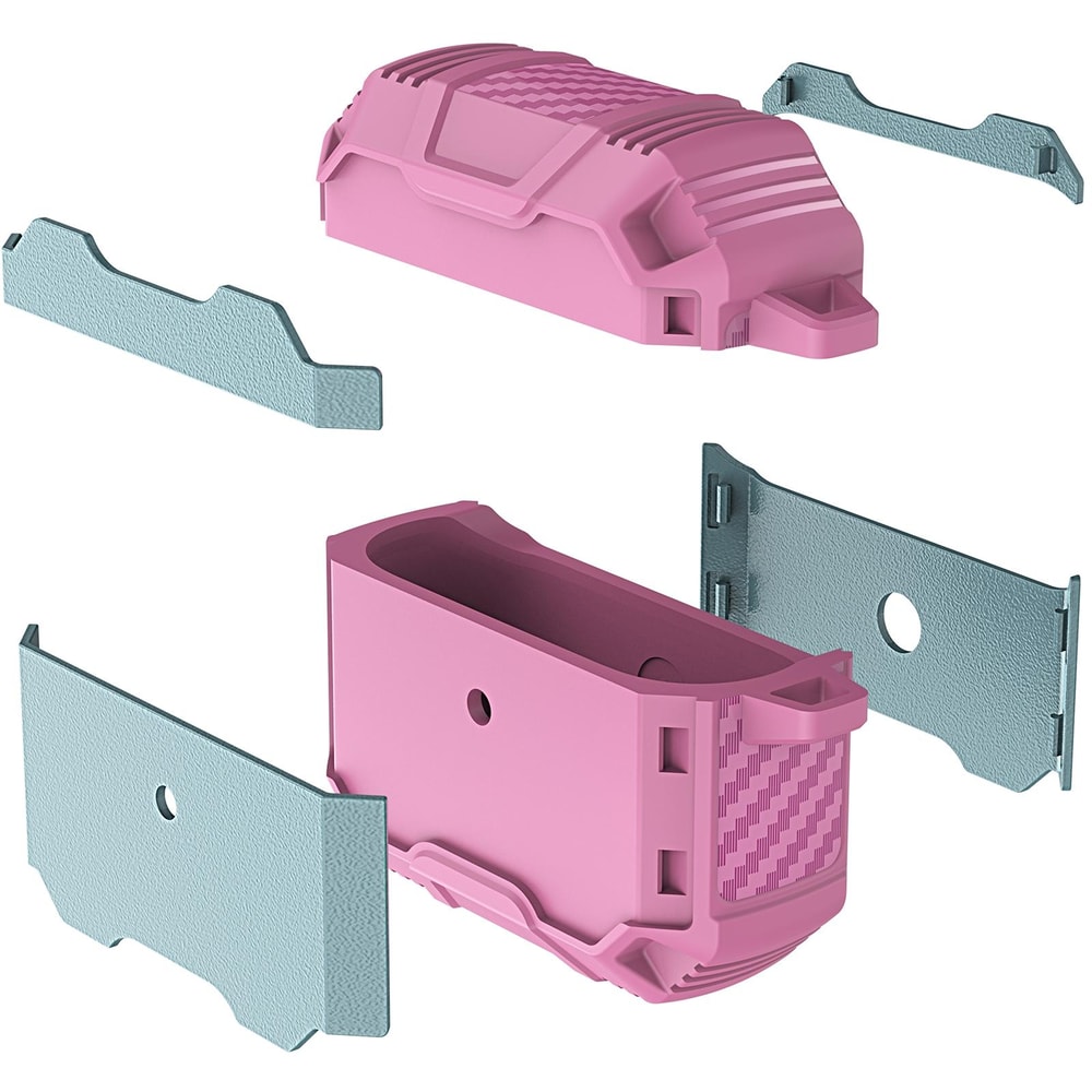 AirPods Shockproof Protective Case White Pink Silicone Cover 3