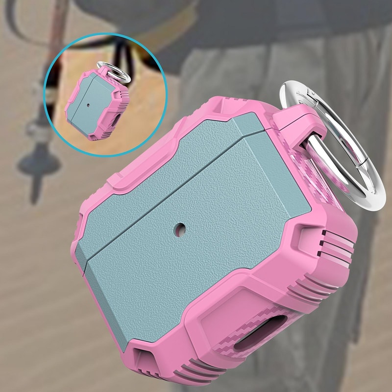 AirPods Shockproof Protective Case White Pink Silicone Cover 6