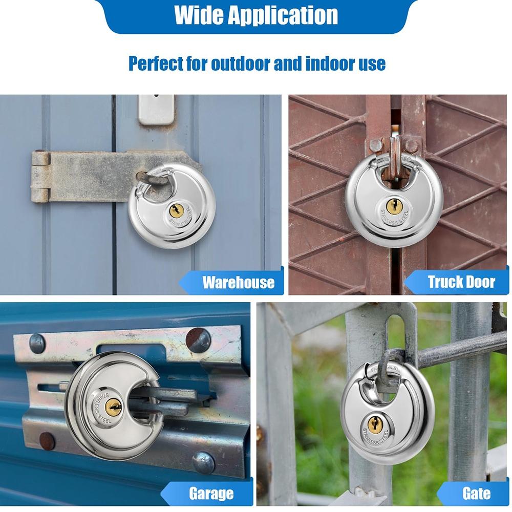 Heavy Duty Waterproof Padlock With Pure Copper Core AntiTheft Outdoor Security Lock 6