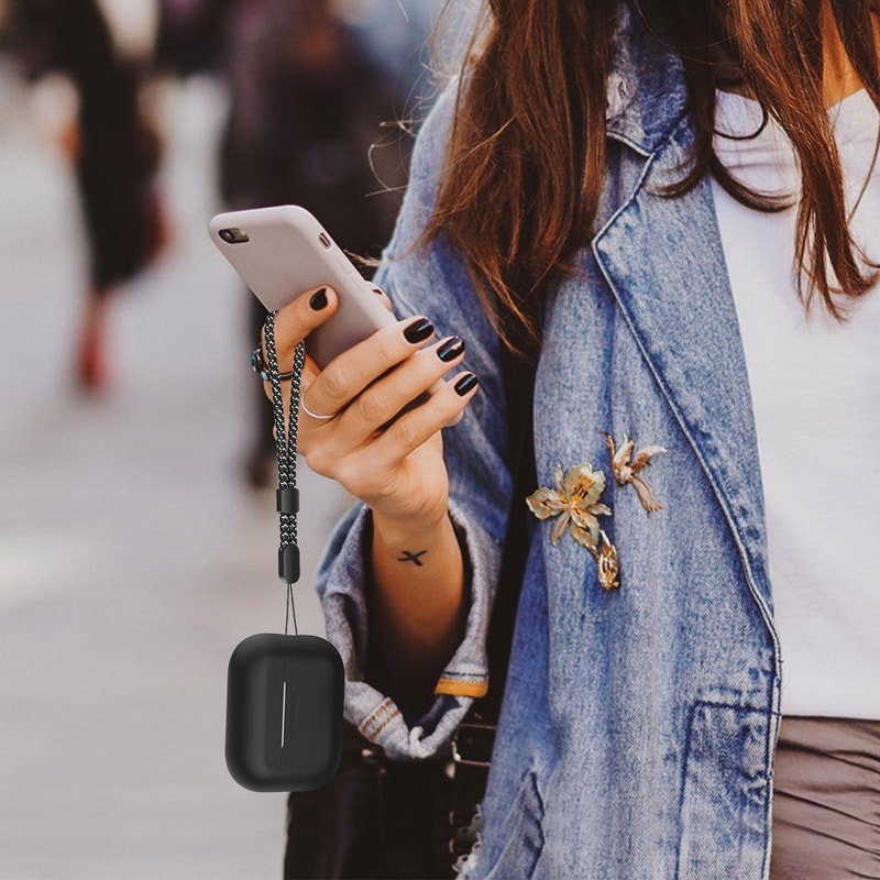 AirPods Pro Case Silicone Protective Cover With Lanyard Shockproof Slim Fit 8