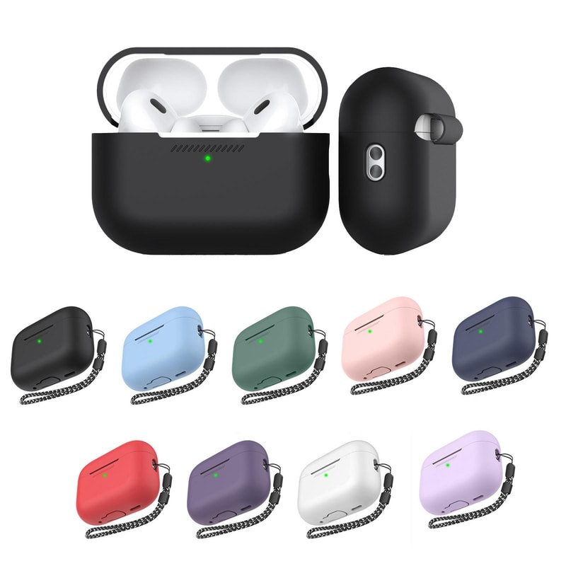 AirPods Pro Case Silicone Protective Cover With Lanyard Shockproof Slim Fit 0