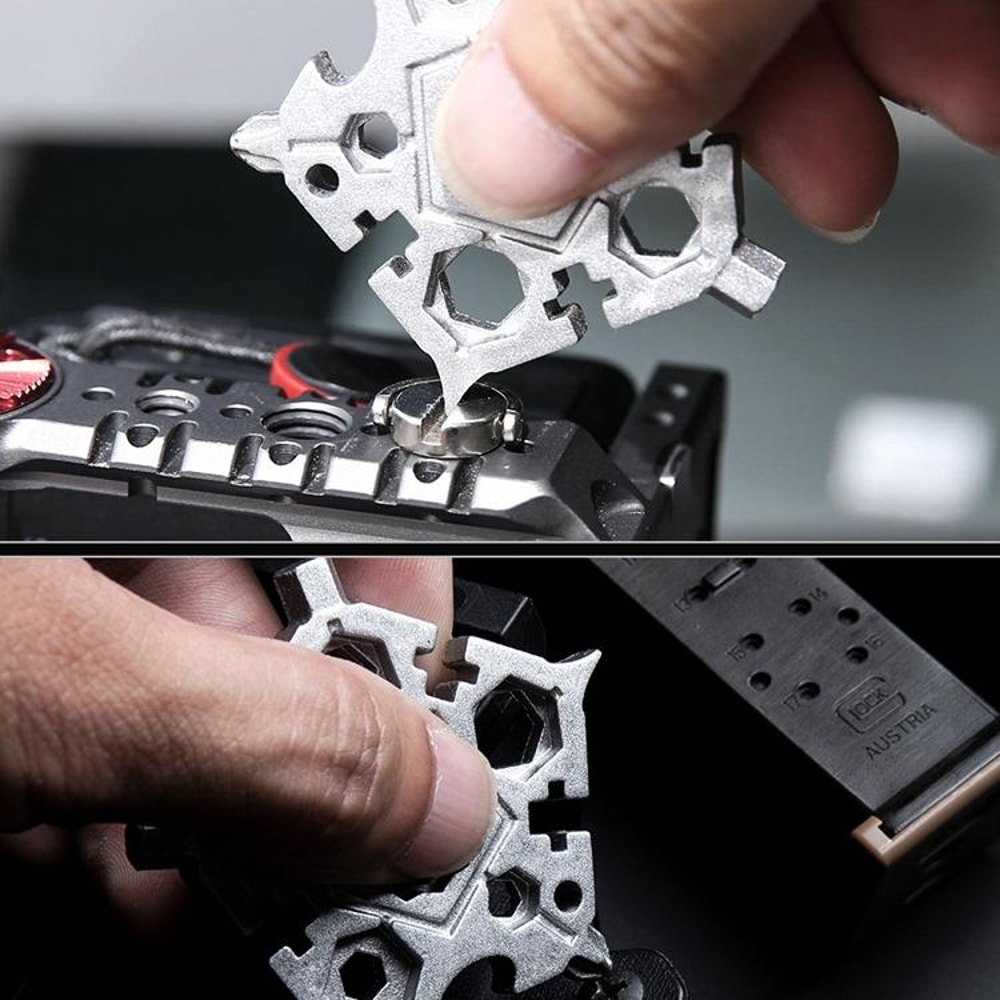 23in1 Snowflake Multitool Keychain Portable EDC Multi Tool Wrench For Outdoor Everyday Use 5