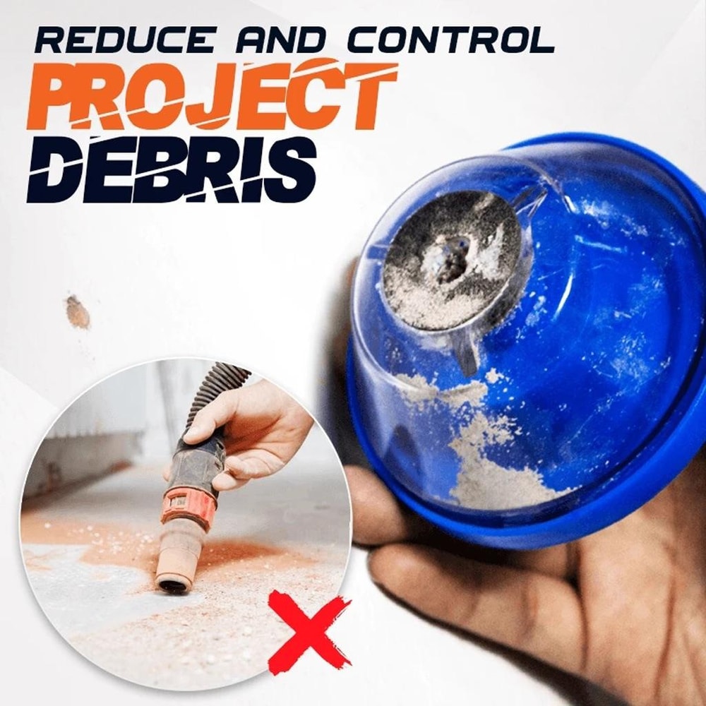 Drill Dust Collector Attachment with Ash Bowl, Adjustable Drill Dust Cover for Clean, Mess-Free Drilling