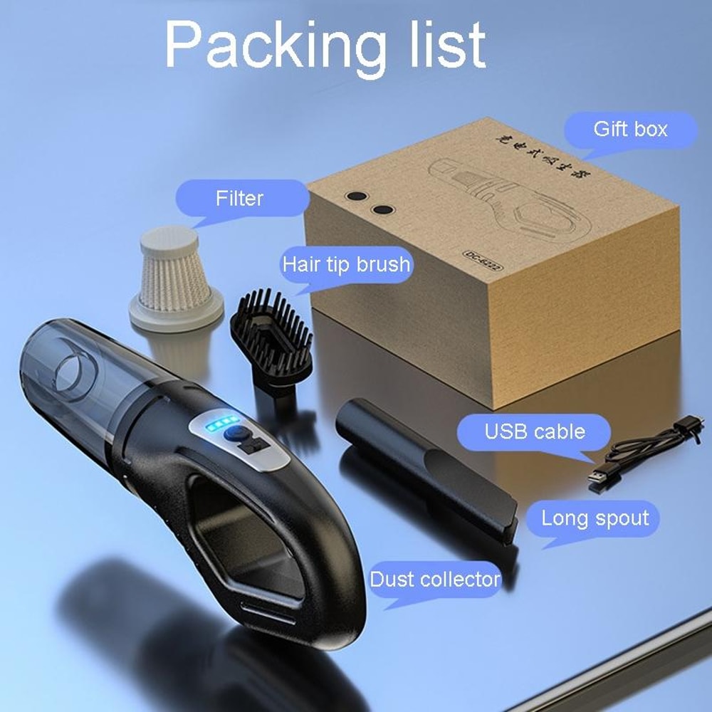 Cordless Handheld Car Vacuum With Suction For Home Auto Cleaning 6