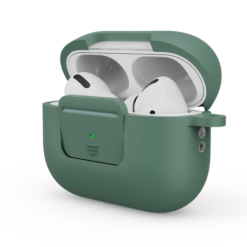 AirPods Pro Case With Lock Button And Buckle Silicone PC Protective Cover 1