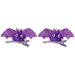 kids halloween bat hair clip glitter costume hairpin spooky party accessory