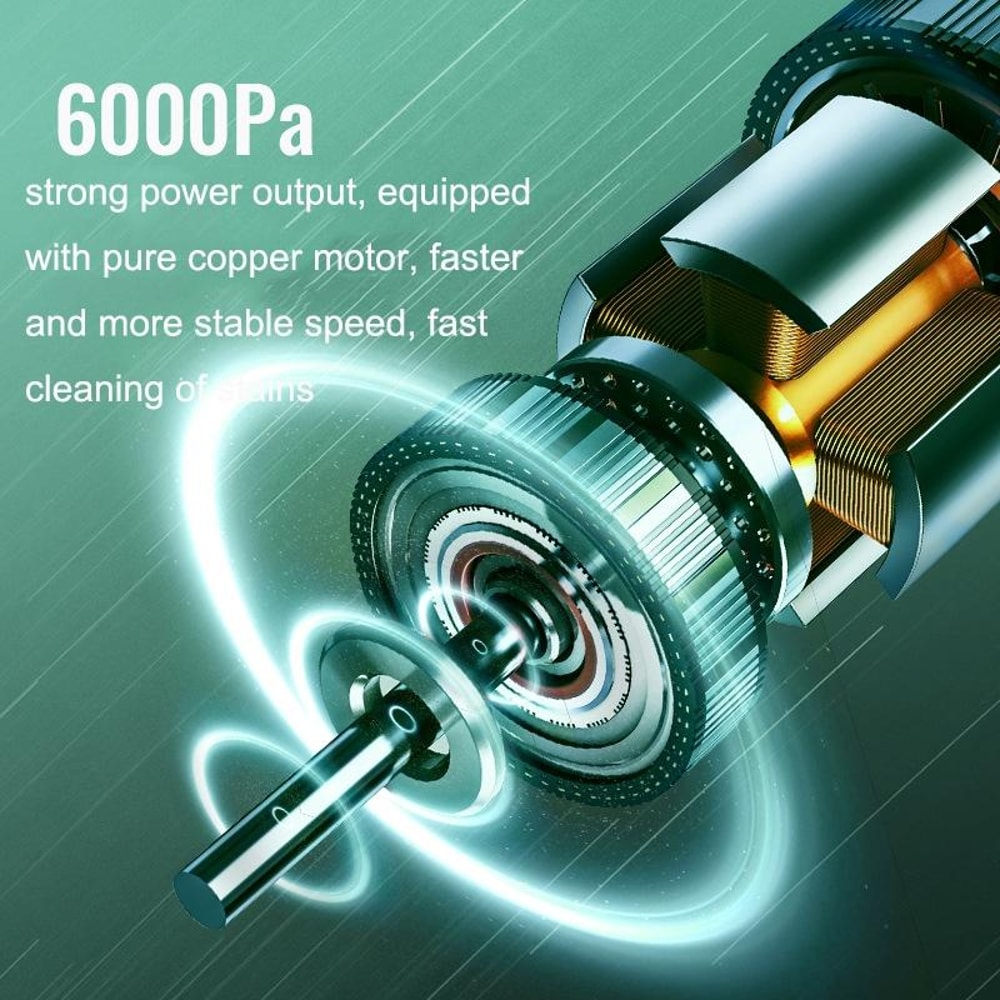 Portable Wireless Handheld Vacuum Cleaner High Power 6000Pa Car Home Cleaner 2