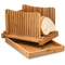 Bamboo Bread Slicer Cutting Board With Crumb Tray For Even Slices 4