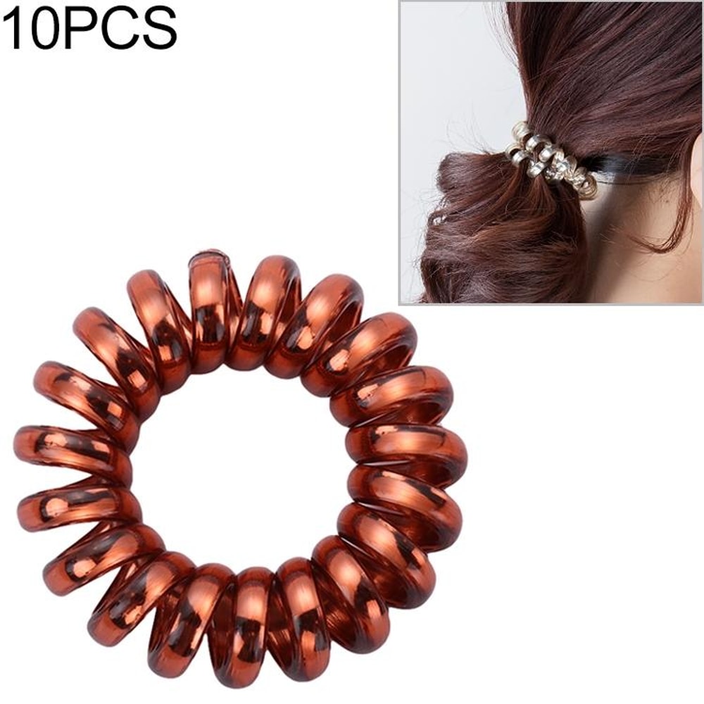 Multicolor Spiral Hair Ties Elastic Hair Coil Ties For No Damage Ponytails 7
