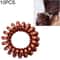 Multicolor Spiral Hair Ties Elastic Hair Coil Ties For No Damage Ponytails 7
