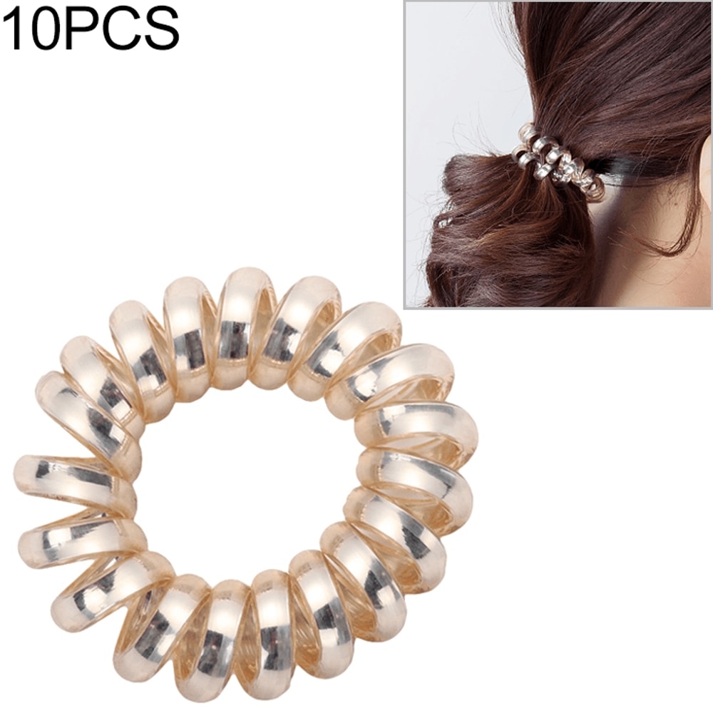 Multicolor Spiral Hair Ties Elastic Hair Coil Ties For No Damage Ponytails 8