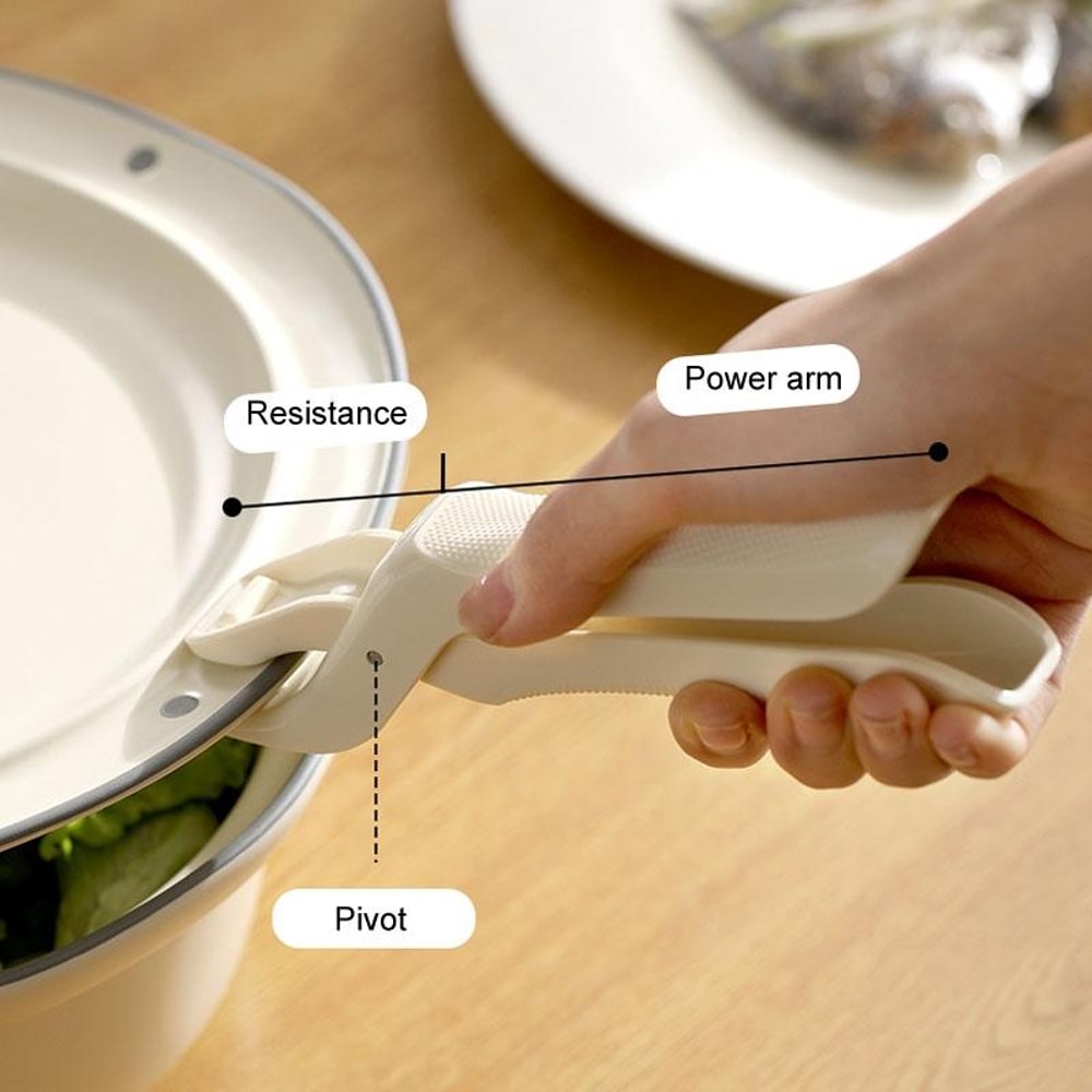 HeatResistant NonSlip Plate Gripper Clip Kitchen Tongs 2