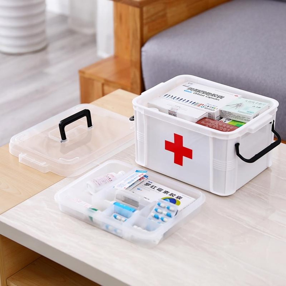 MultiLayer Family First Aid Organizer Box Portable Medicine Storage Box For Home Travel 1