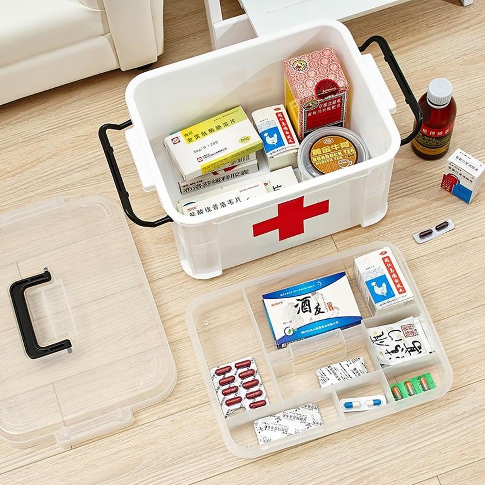 MultiLayer Family First Aid Organizer Box Portable Medicine Storage Box For Home Travel 5