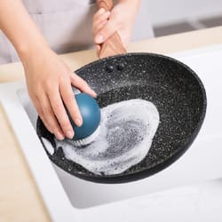 silicone pot cleaning brush ball non scratch kitchen scrubber for dishes and cookware