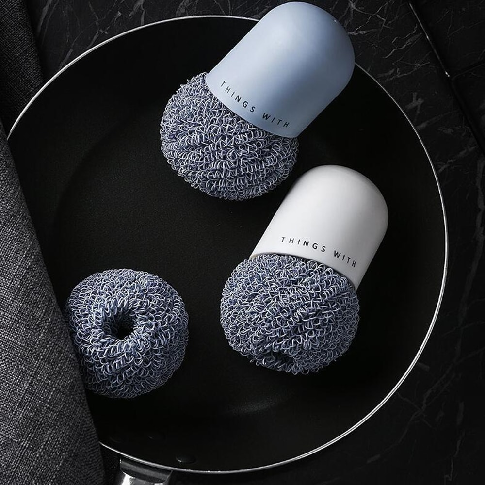 Ergonomic Dishwashing Brush With NonScratch Scrubber Head For Pots And Kitchen Cleaning 6