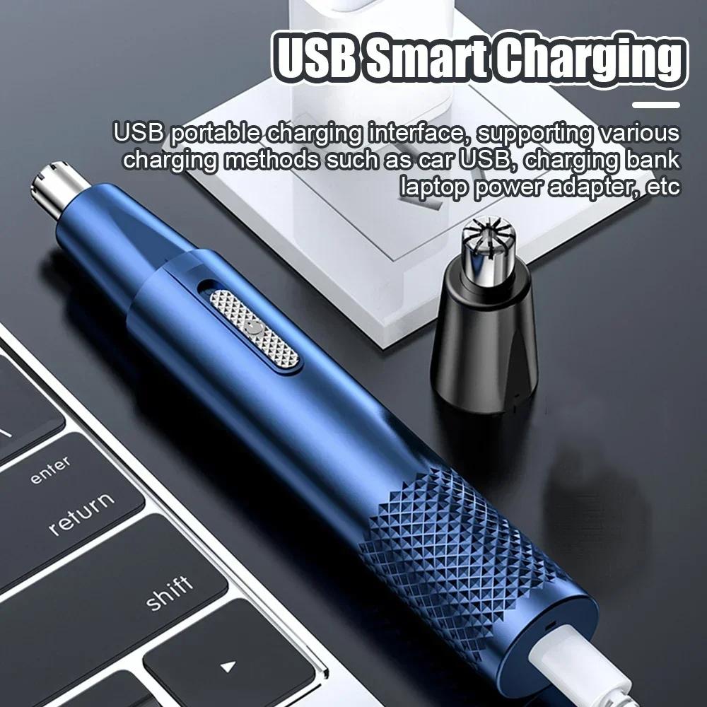 Rechargeable Nose Hair Trimmer Portable Waterproof USB Grooming Clipper For Men Women 13