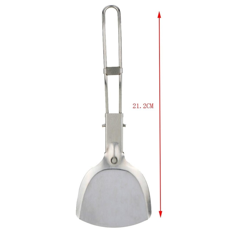 Outdoor Folding Stainless Steel Spatula For Camping Cooking Picnic Gear 4