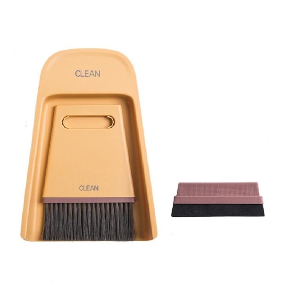 2in1 Mini Desktop Cleaning Brush Set With Dustpan Soft Bristle Scraper Combo 5