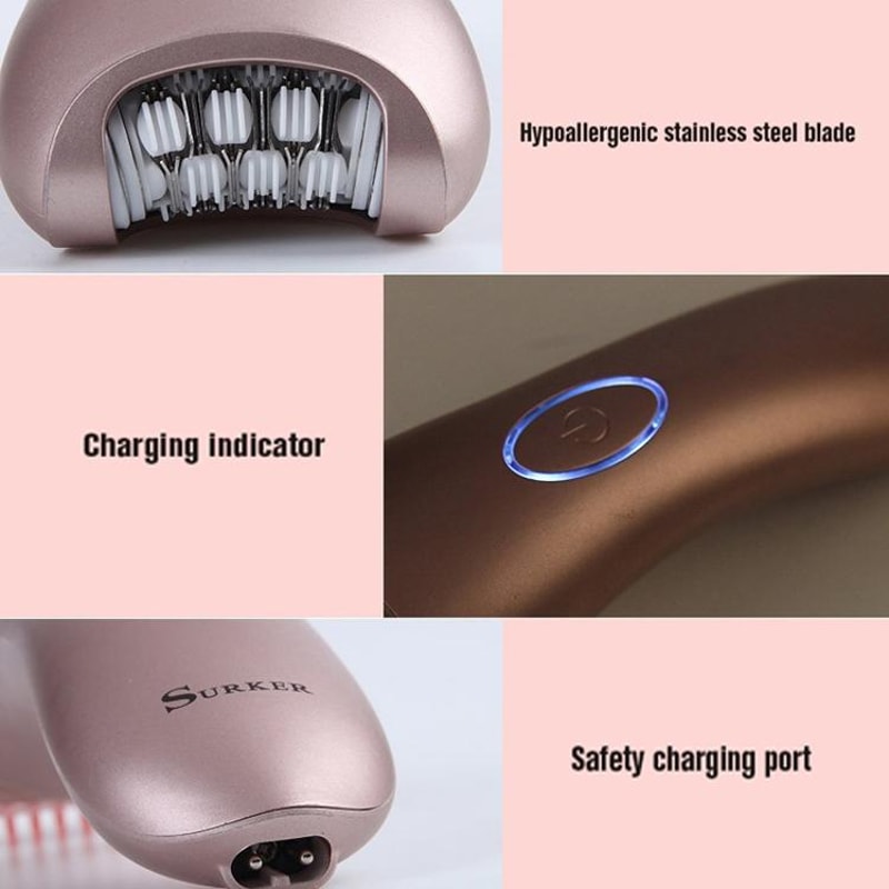 2-in-1 Electric Epilator & Waterproof Hair Removal Shaver for Women