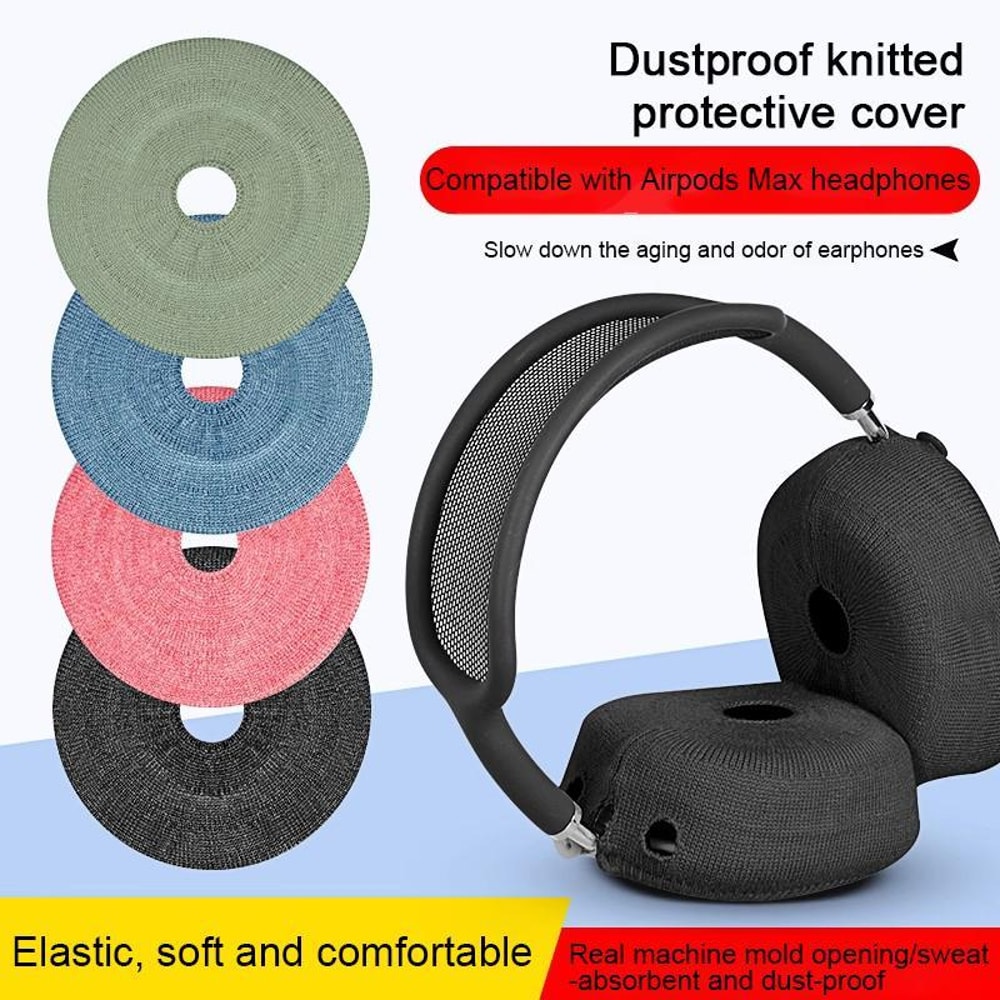 Knitted AirPods Max Covers Pack Soft Earcup Dust Protector 2
