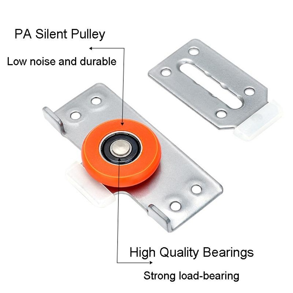 Silent Sliding Door Pulley Kit Adjustable Closet Door Roller Hardware 6
