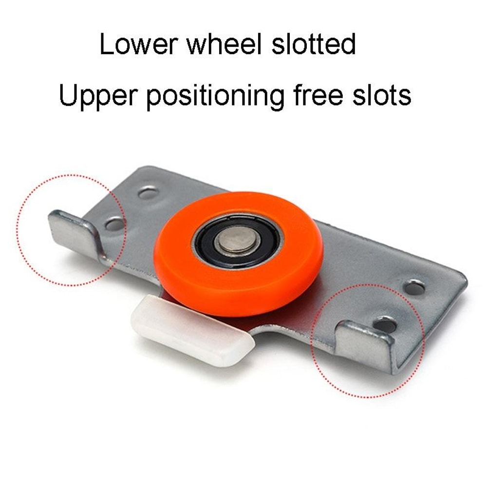 Silent Sliding Door Pulley Kit Adjustable Closet Door Roller Hardware 8