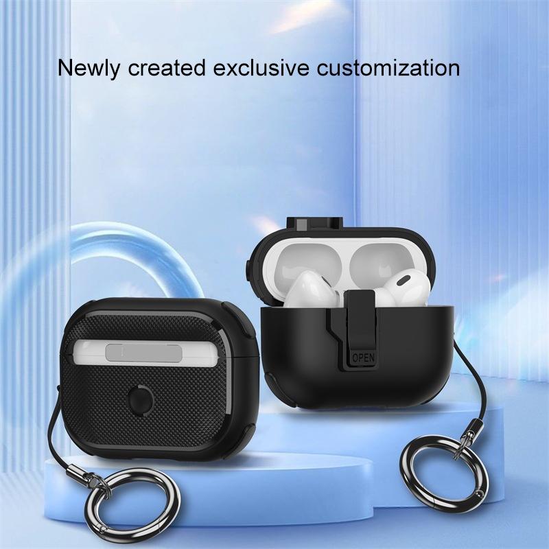AirPods Pro Case With Lock Shockproof Cover With Carabiner 2