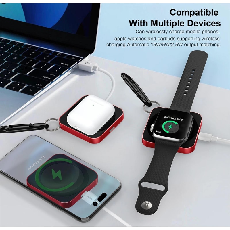 Magnetic Wireless Charger Station For Phone Watch And Earbuds 4