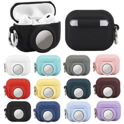 airpods pro case with airtag holder silicone shockproof cover