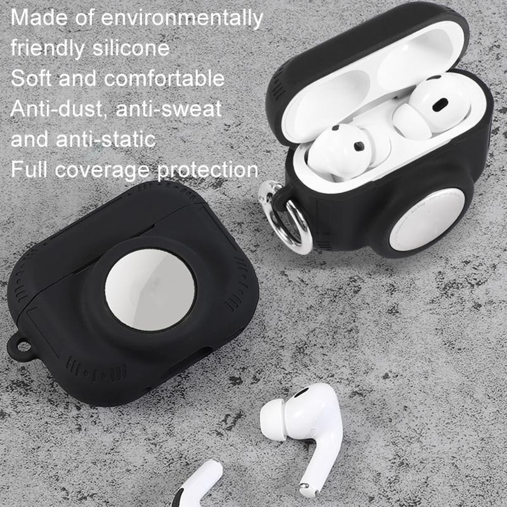 AirPods Pro Case With AirTag Holder Silicone Shockproof Cover 3