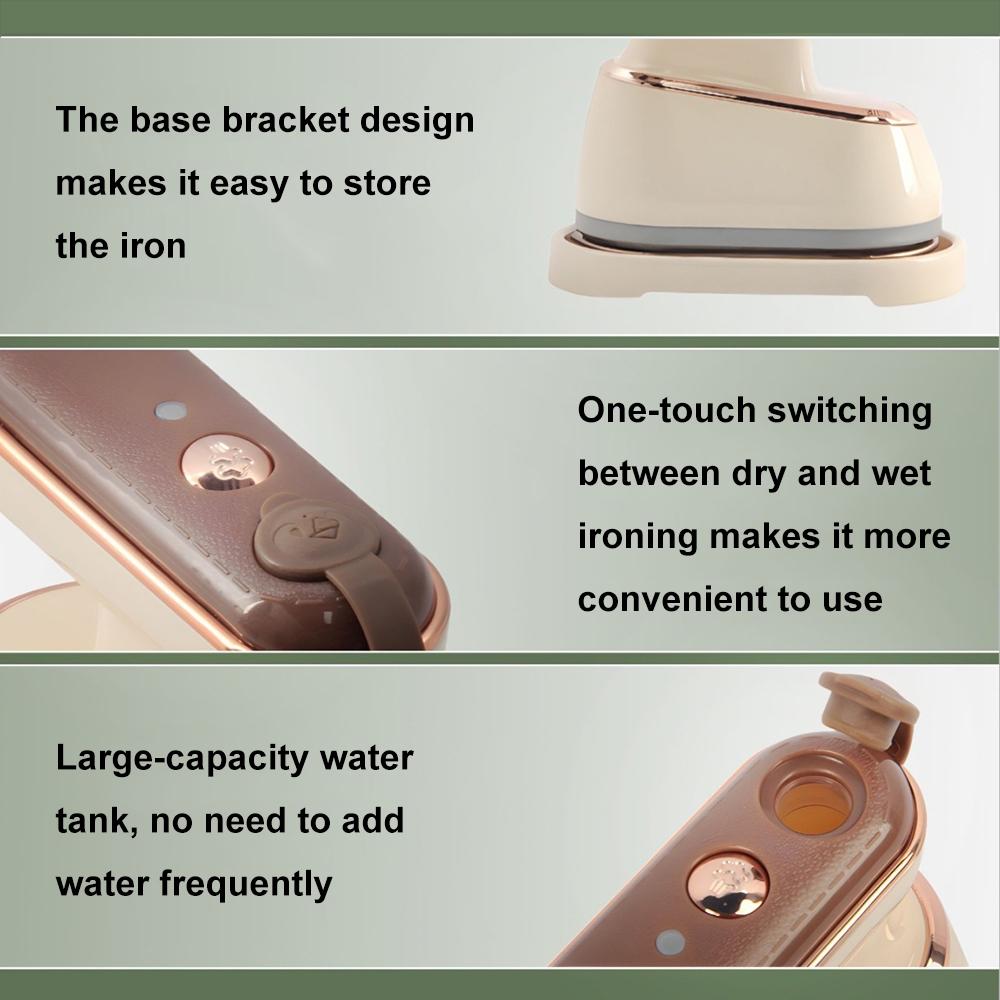 2in1 Steam Iron Portable Handheld Garment Steamer For Wet Dry Wrinkle Removal 9