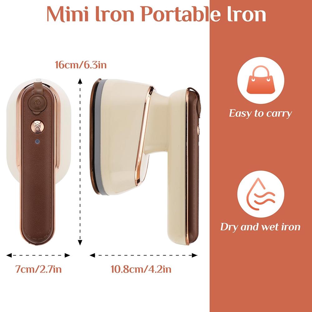 2in1 Steam Iron Portable Handheld Garment Steamer For Wet Dry Wrinkle Removal 2