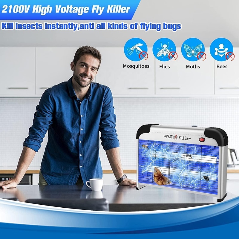 20W Indoor Mosquito Killer Lamp Electric Fly Killer with UV Trap Quiet Safe Bug Zapper