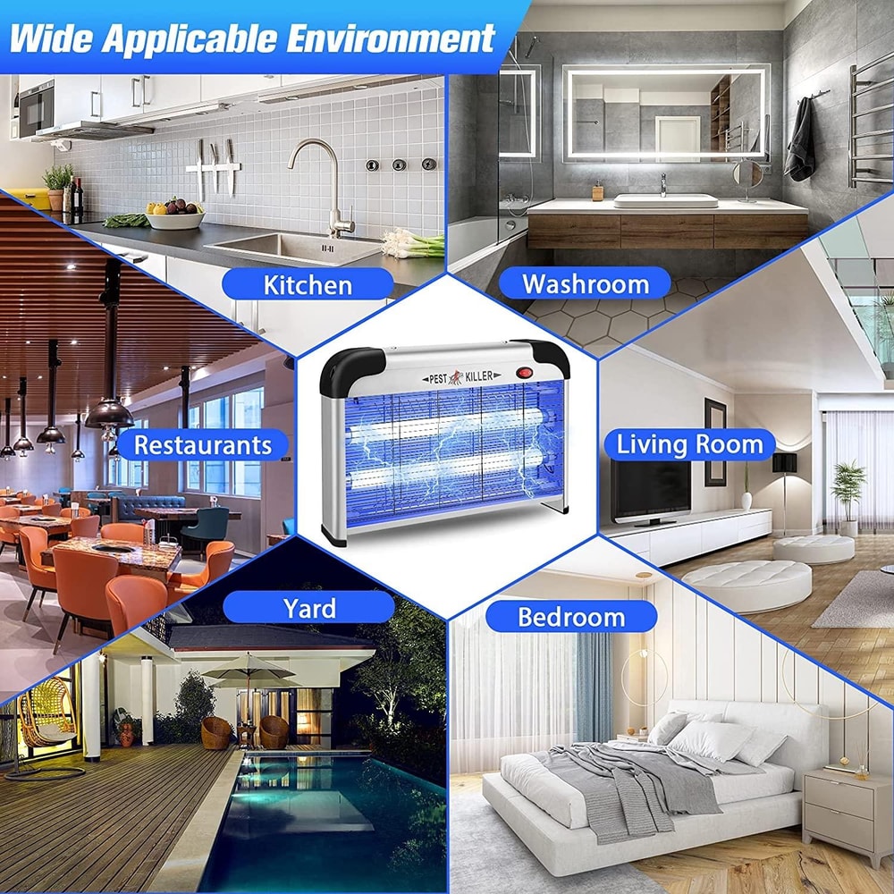 20W Indoor Mosquito Killer Lamp Electric Fly Killer with UV Trap Quiet Safe Bug Zapper