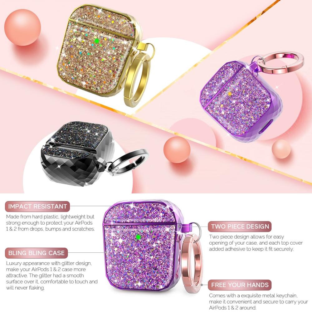 AirPods Case Electroplated Glitter Hard Shell Cover 3