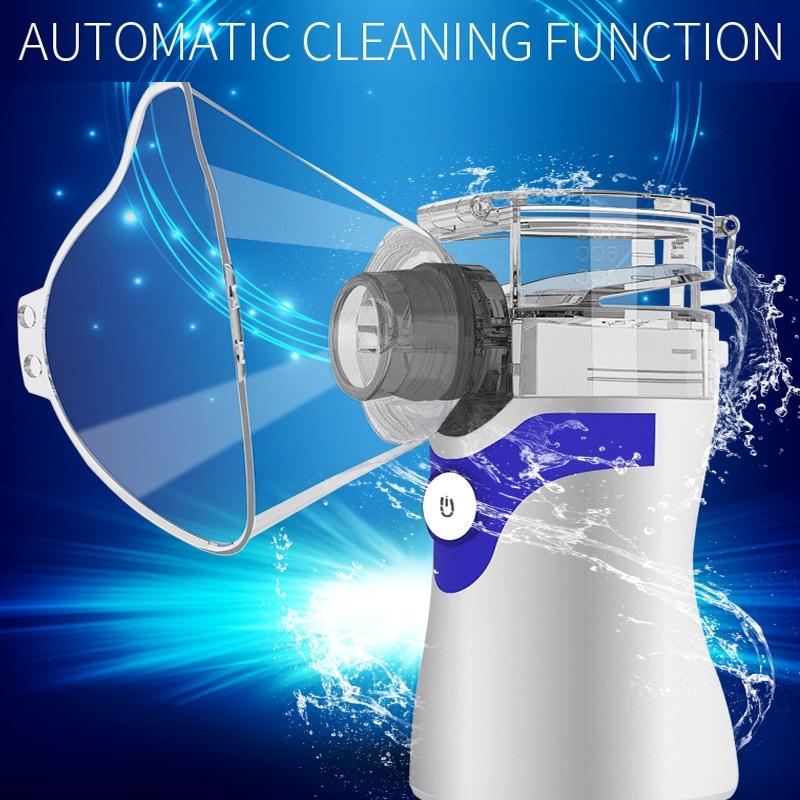 Portable Ultrasonic Nebulizer Inhaler For Adults Kids Quiet Mesh Atomizer 12